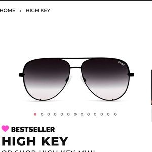 QUAY High Key Black Fade Sunglasses